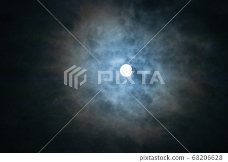 Full moon and white rainbow Full moon and white rainbow 68206628