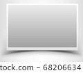 Empty gray photo frame with shadow 68206634