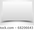 Blank white sheet of paper with shadow 68206643