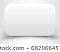 Blank white rectangle with rounded corners 68206645