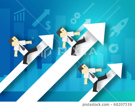 Striving to be the Leader of the Competition. - Stock Illustration ...