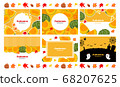 Halloween illustration background design 68207625