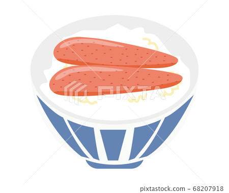Rice and Mentai This vector illustration of Mentaiko 68207918