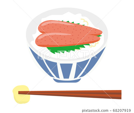 Rice and Mentai This vector illustration of Mentaiko Rice and Mentai This vector illustration of Mentaiko 68207919