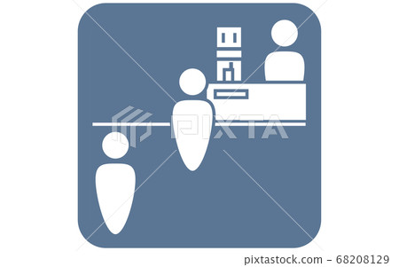 Icon illustration that recommends to line up with a wide space 68208129