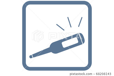 Icon illustration that encourages body temperature measurement Icon illustration that encourages body temperature measurement 68208143