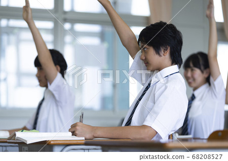 Junior high school class scene Junior high school class scene 68208527
