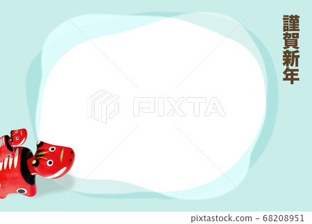 簡單相框新年賀卡 68208951