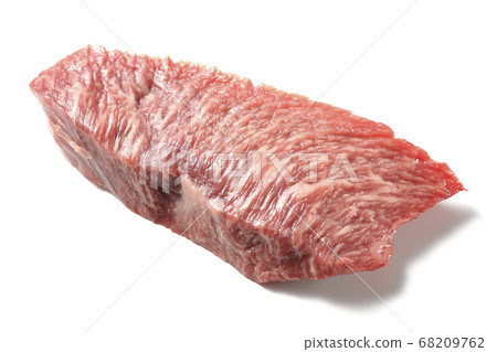 Raw raw steak meat shot on white background 68209762