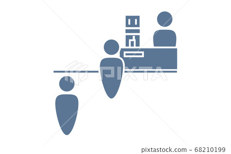 Icon illustration that recommends to line up with a wide space 68210199