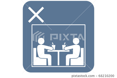 Icon illustration deprecating closed rooms Icon illustration deprecating closed rooms 68210200