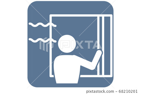 Icon illustration recommending contactless electronic payment 68210201