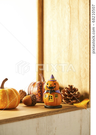 Halloween image on the windowsill Halloween image on the windowsill 68210507