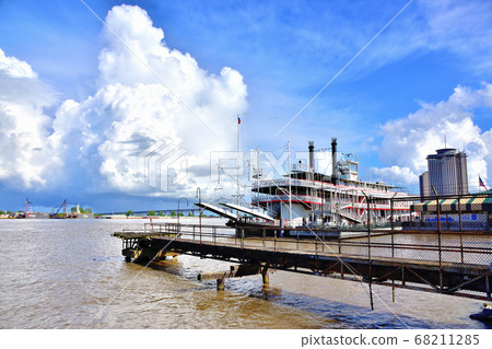 Mississippi River flooded by heavy rain 68211285
