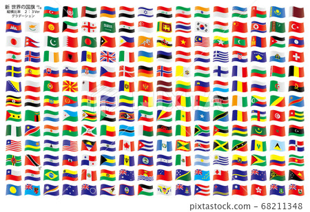 New World Flag 2:3Ver gradation waveform 68211348