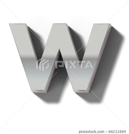 Realistic silver block letters - Stock Illustration [68212884] - PIXTA