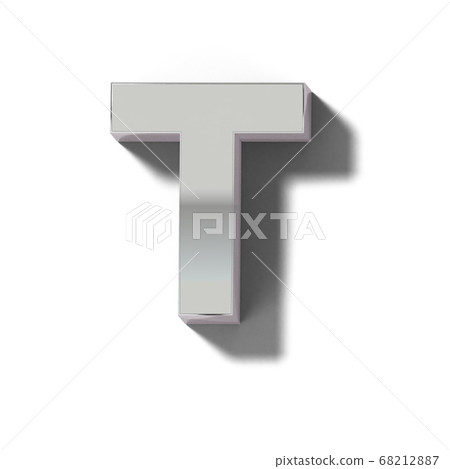 Realistic silver block letters Realistic silver block letters 68212887