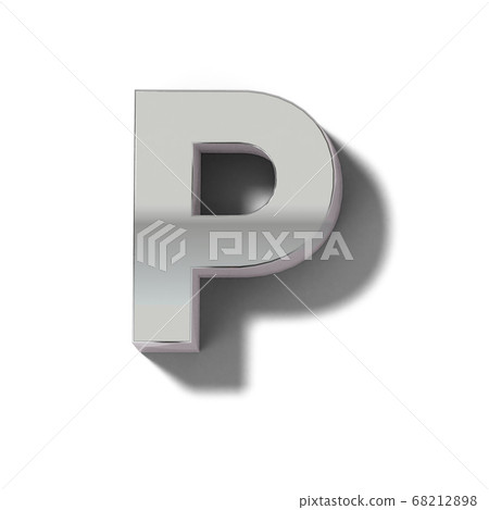 Realistic silver block letters - Stock Illustration [68212898] - PIXTA