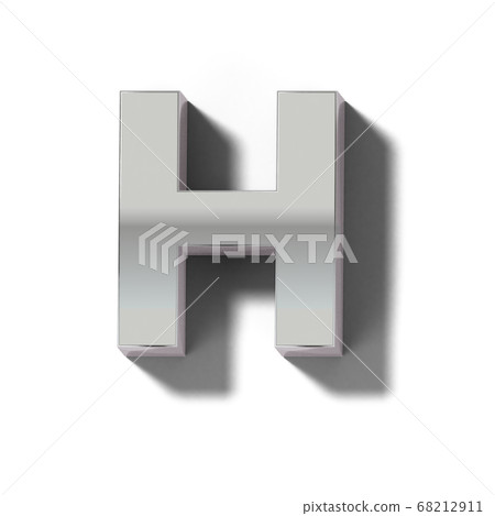 Realistic silver block letters 68212911
