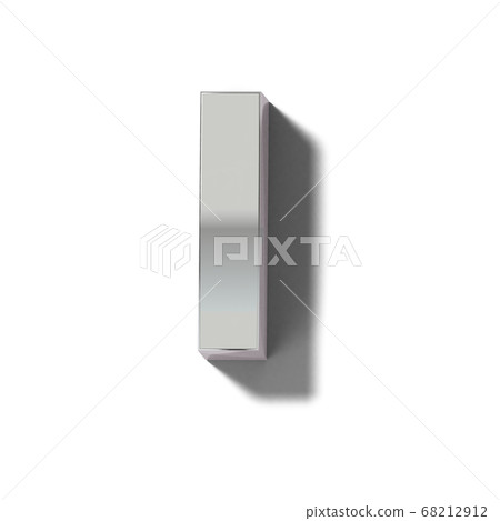Realistic silver block letters 68212912