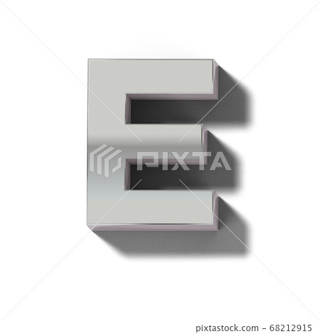 Realistic silver block letters 68212915