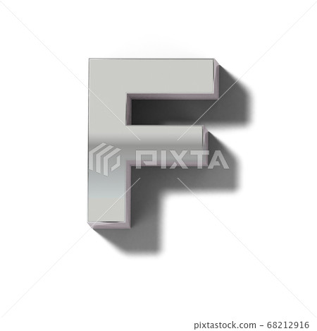 Realistic silver block letters 68212916