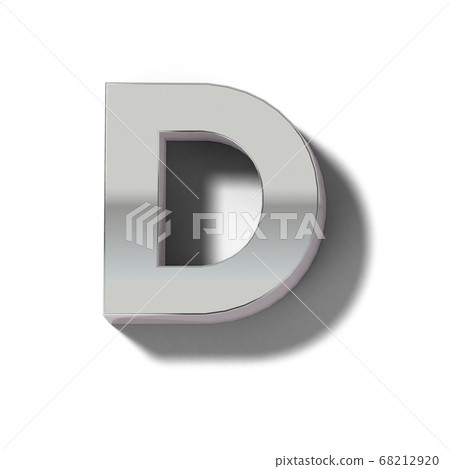 現實的銀印刷體字母 現實的銀印刷體字母 68212920