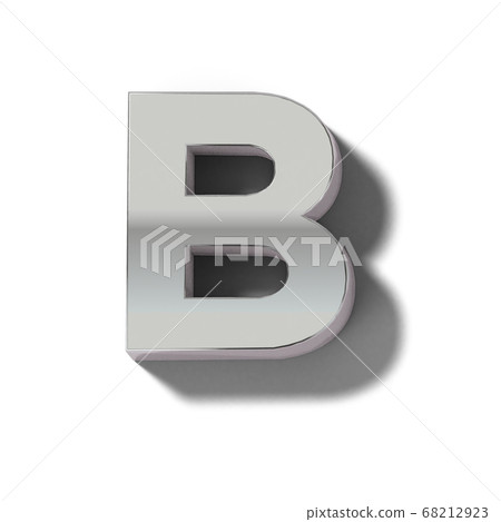 現實的銀印刷體字母 68212923