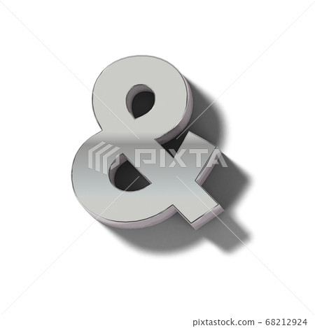 現實的銀印刷體字母 68212924