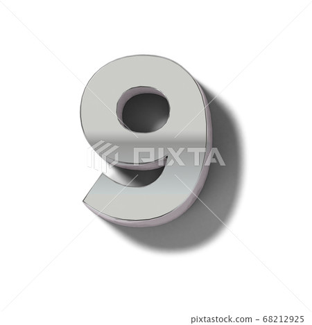 現實的銀印刷體字母 68212925