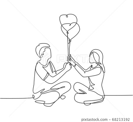 drawing of people holding hands in a heart