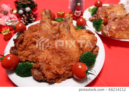 Fried chicken roast chicken Christmas image 68214212