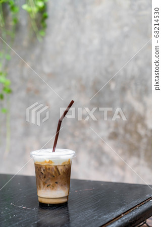 iced coffee on table 68214530