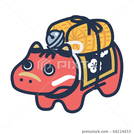 Red baco with a bales 68214833