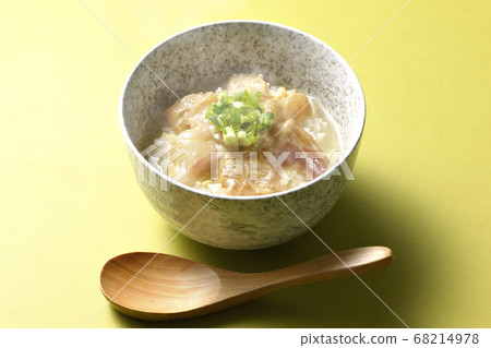 Hot sea radish with sea bream marinated in sesame miso sauce and wooden spoon Hot sea radish with sea bream marinated in sesame miso sauce and wooden spoon 68214978