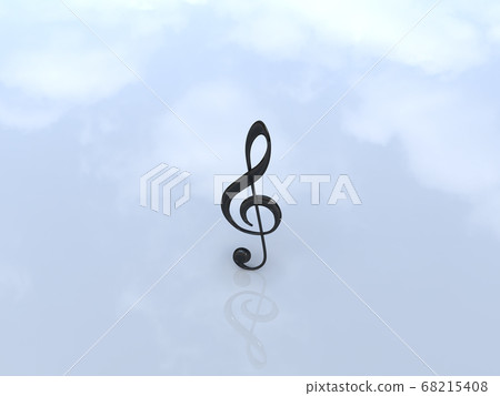 Three-dimensional, rounded black note image background 3DCG illustration design 68215408