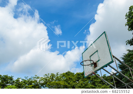 Broken basketball hoop Repair work temporarily Broken basketball hoop Repair work temporarily 68215552