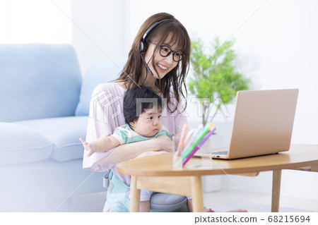 Letter work mom and baby 68215694