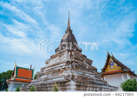 Pagoda at Phra Si Rattana Mahathat temple, Phitsanulok, Thailand . Beautiful of historic city at Buddhism temple. Pagoda at Phra Si Rattana Mahathat temple, Phitsanulok, Thailand . Beautiful of historic city at Buddhism temple. 68217803
