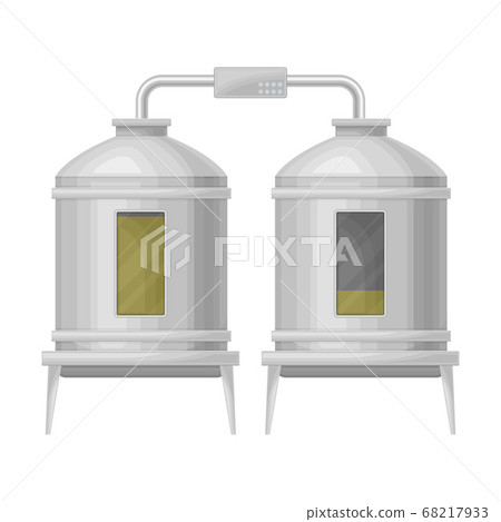 Metal Tank with Olive Oil as Oil Separation Industrial Production Process Vector Illustration Metal Tank with Olive Oil as Oil Separation Industrial Production Process Vector Illustration 68217933