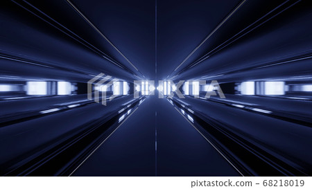 Wide Dark Area heading to the Light Exit 4k uhd 3d illustration background 68218019