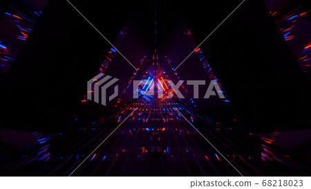 Dark Tri-Sided Endless Channel 4k uhd 3d illustration background Dark Tri-Sided Endless Channel 4k uhd 3d illustration background 68218023