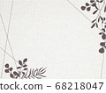 Illustration with leaf patterns on canvas background 68218047