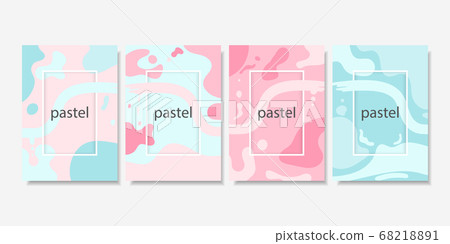 Abstract pastel background set in pink and light blue with copy space in white rectangle frame for text and message. Abstract pastel background set in pink and light blue with copy space in white rectangle frame for text and message. 68218891