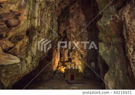 Huyen Khong Cave with shrines, Marble mountains, Vietnam Huyen Khong Cave with shrines, Marble mountains, Vietnam 68218931