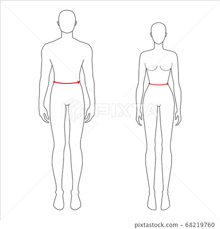 Women and men measurements fashion. 68219760