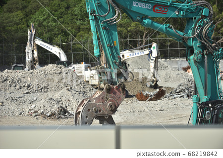 Demolition Sorting Demolition site Scene of sorting rubble with... - Stock Photo [68219842 ...