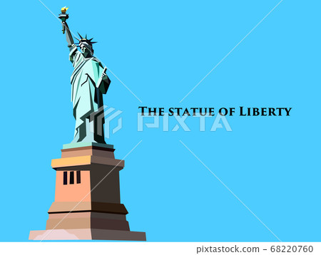 Vector illustration of Statue of Liberty simple drawn with polygons 68220760