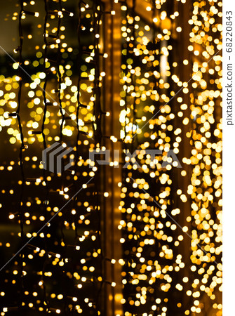 Christmas decoration made of glowing garland.  68220843