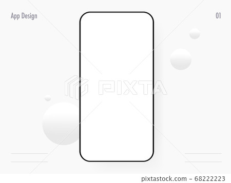 Download Mobile Template Wireframe Mockup For App Design Stock Illustration 68222223 Pixta